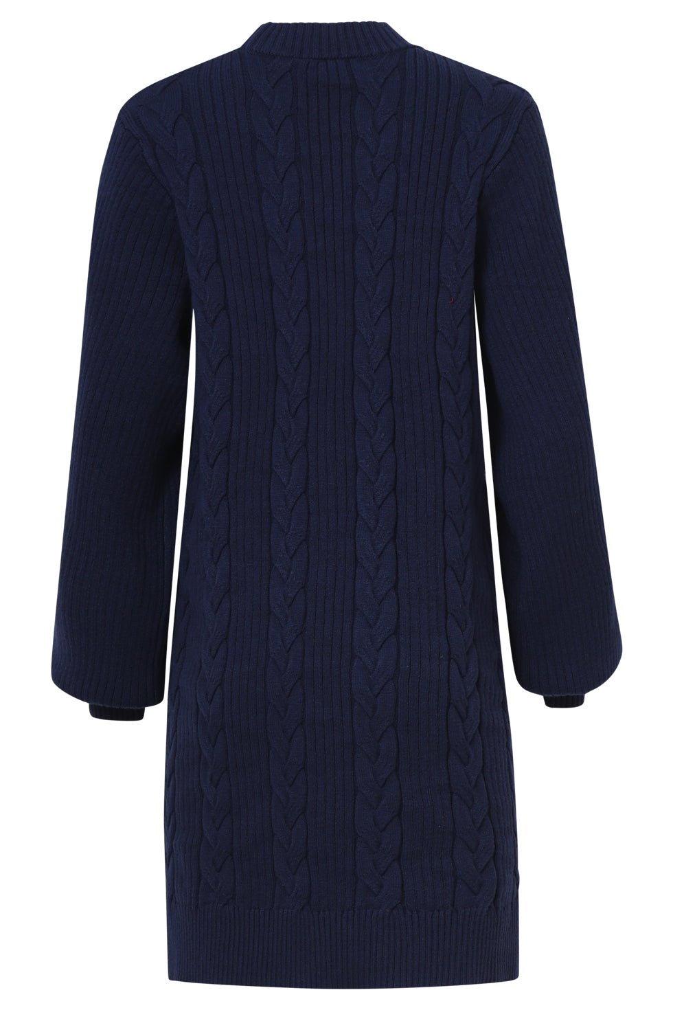 Damesgestructureerd Gebreide Jurk | Navy