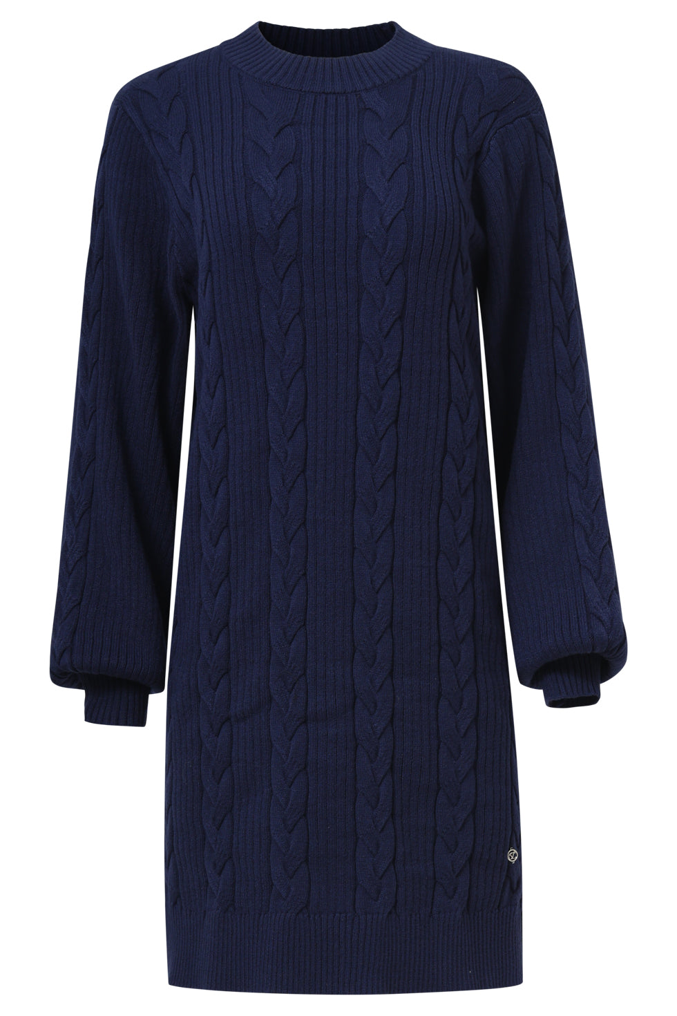Damesgestructureerd Gebreide Jurk | Navy