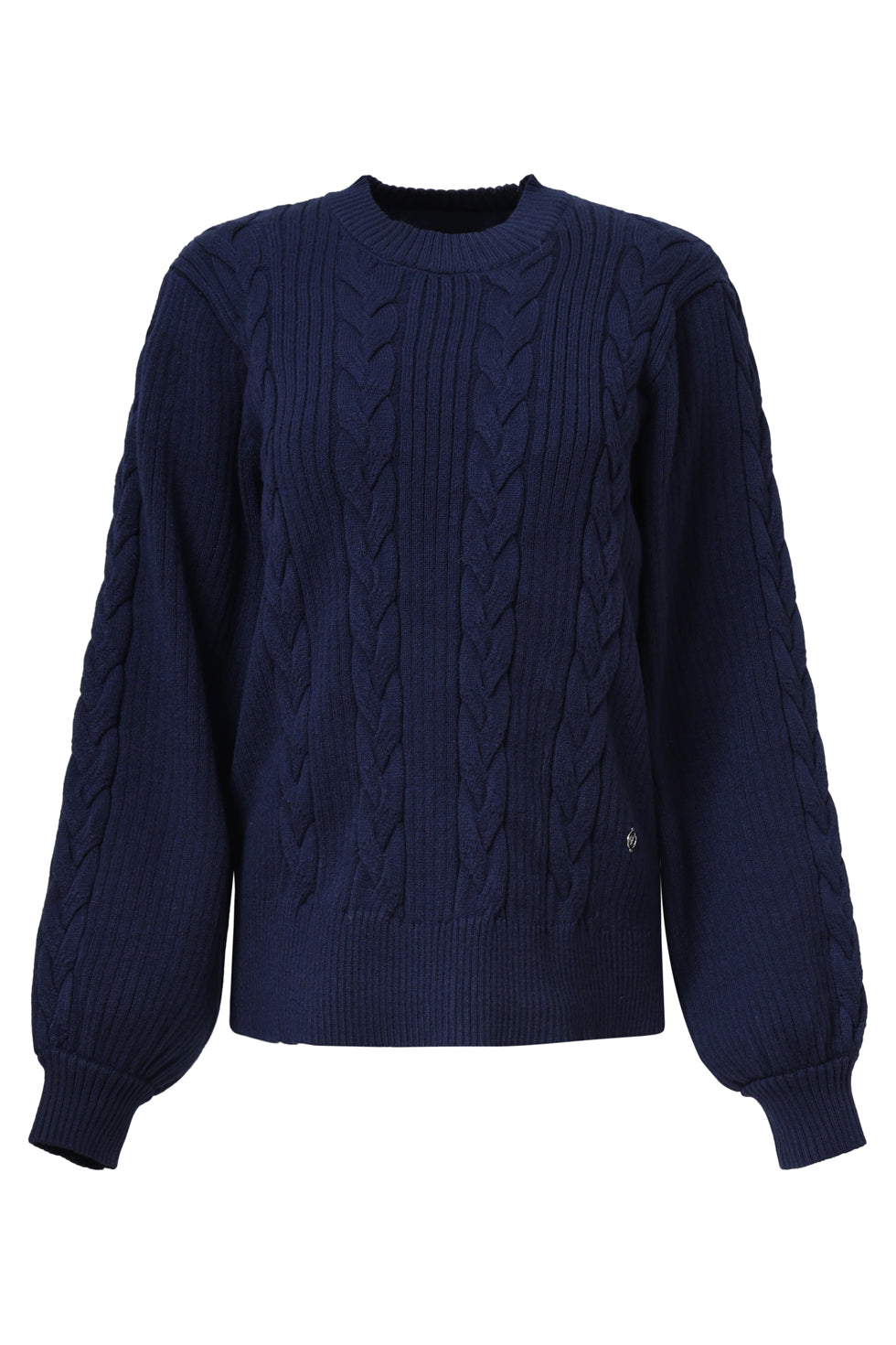Damesgestructureerd Gebreide Trui | Navy