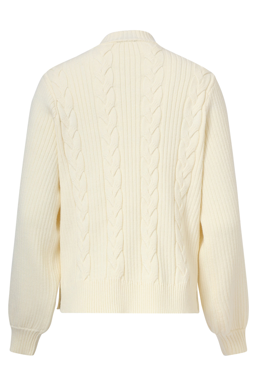 Damesgestructureerd Gebreide Trui | White