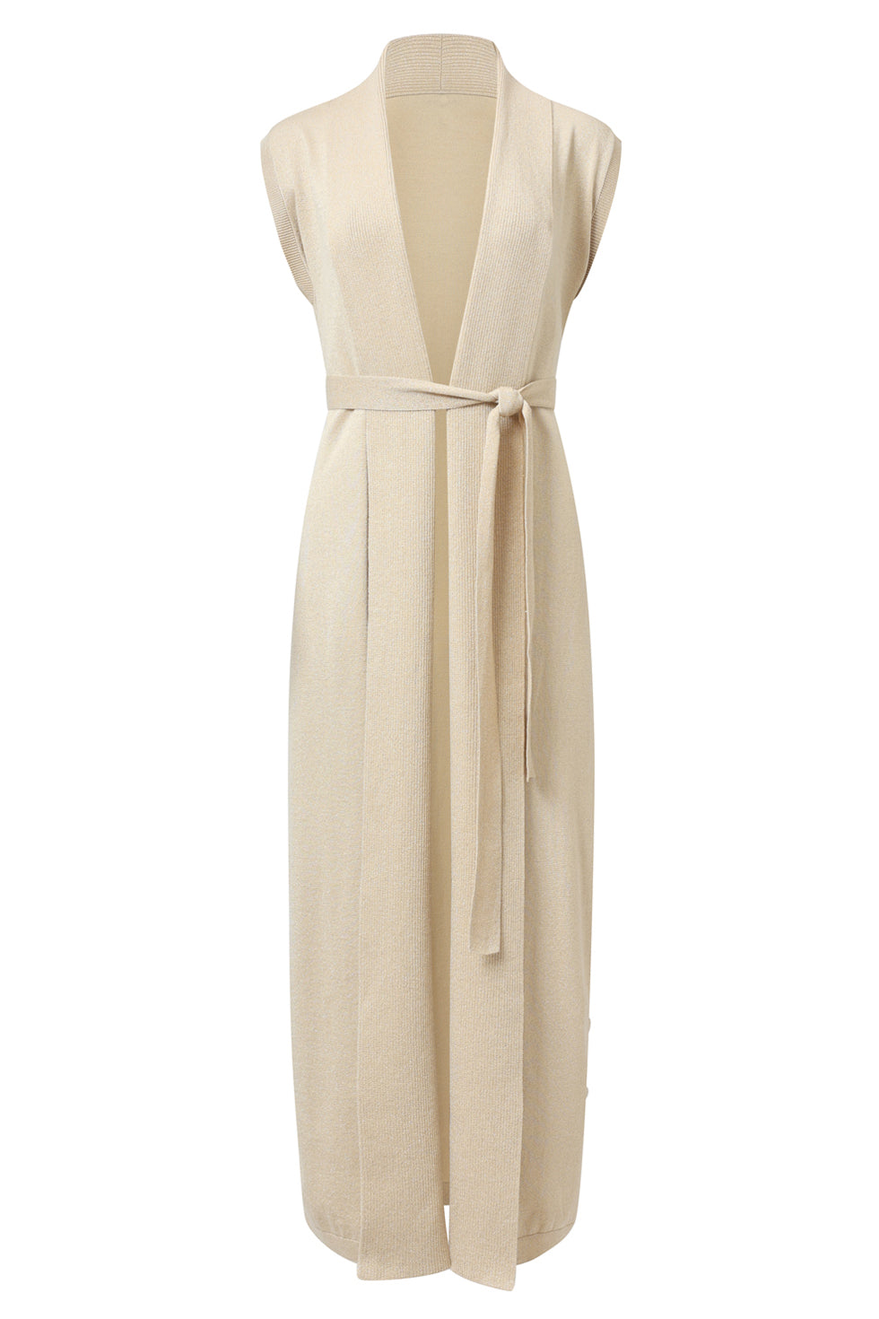 Damesgilet Met Lurex | Sand