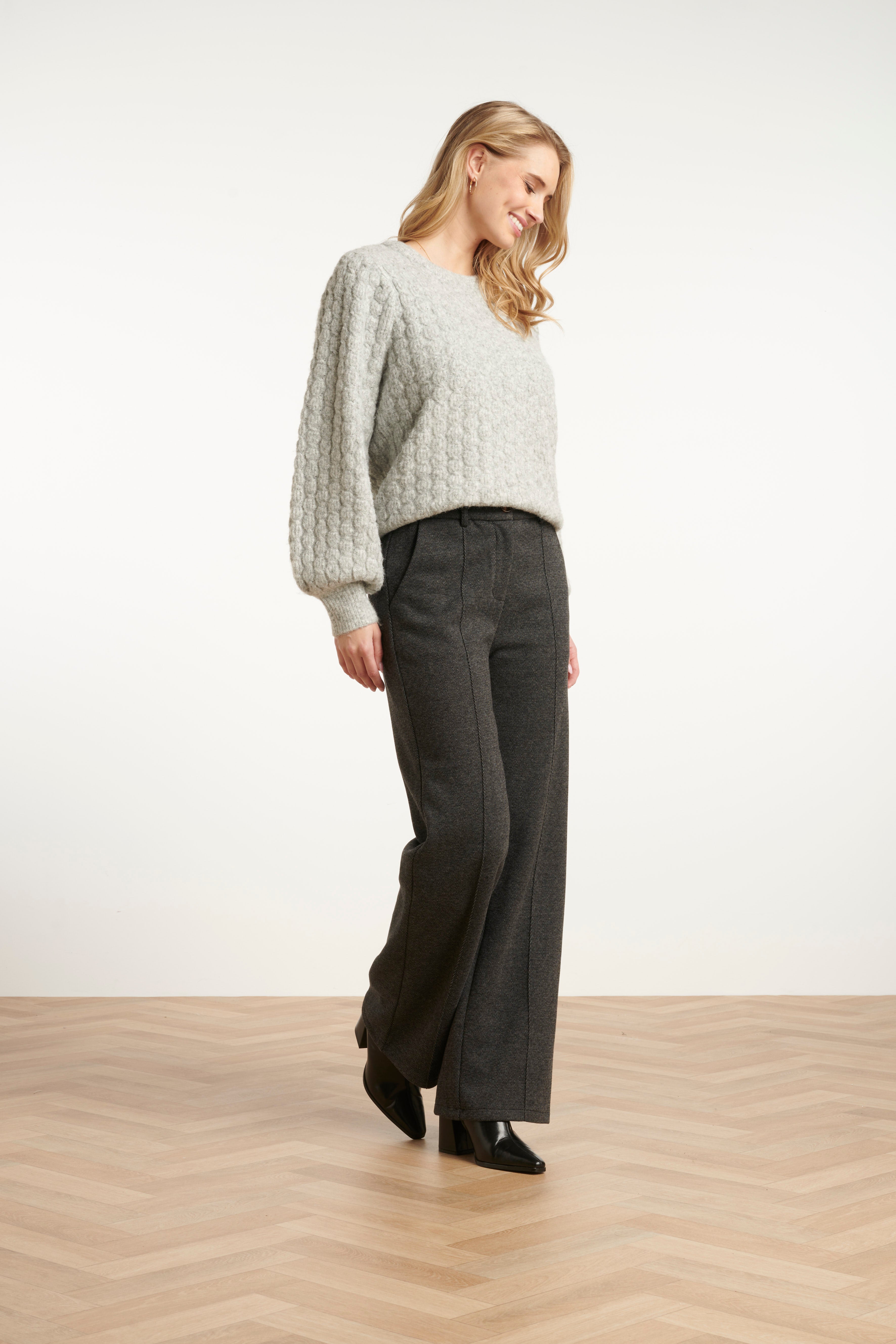 Dameslange Broek Met Losvallende Fit | Charcoal