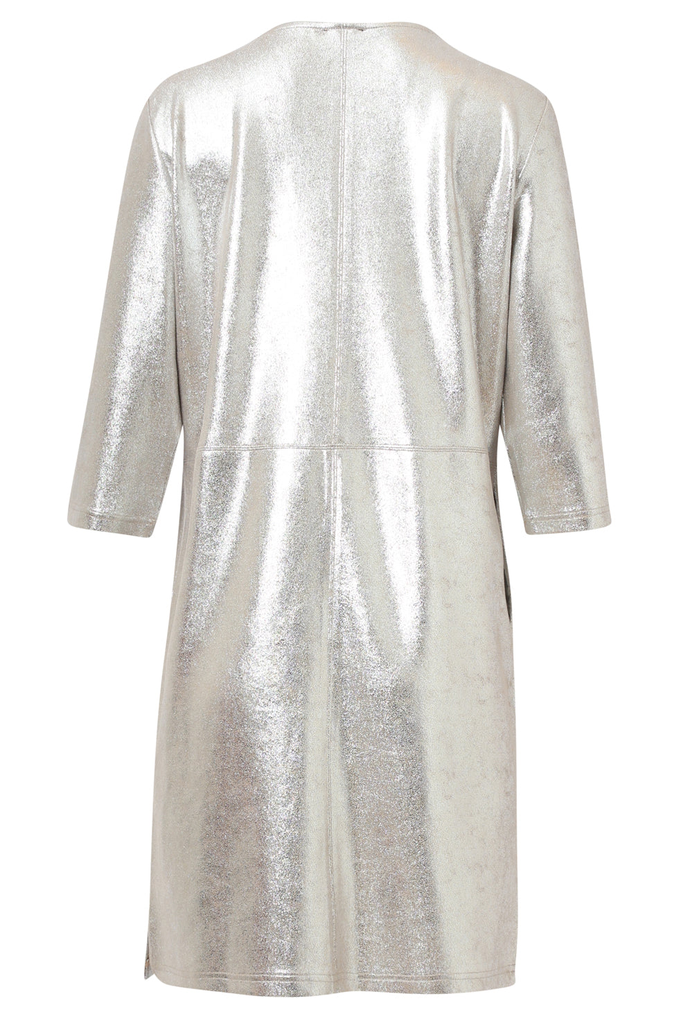 Dameslosvallende Metallic Jurk | Silver