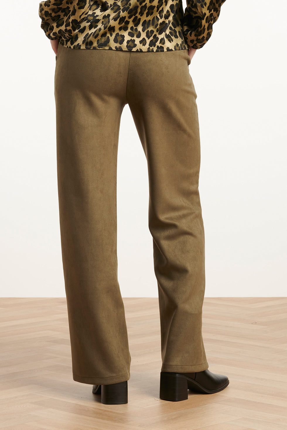 Damessuède Broek | Army Green