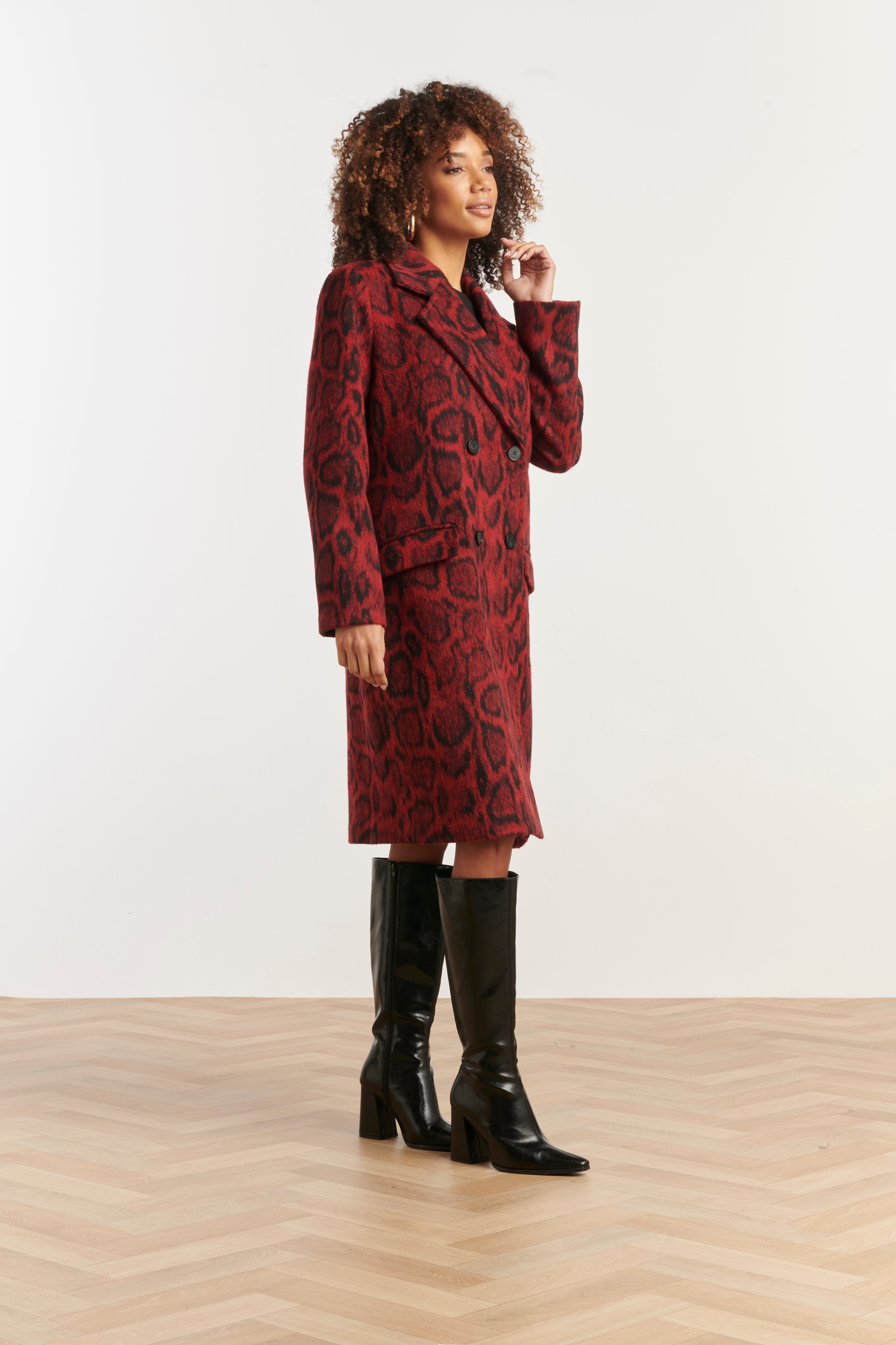 DierenprInt Jas in Rood Met Zwart | Red - Black