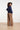 Donkerblauwe Gebreide Trui met Grote Bloemenprint | Navy - Off White
