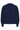 Donkerblauwe Gebreide Trui met Grote Bloemenprint | Navy - Off White