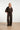 Donkerbruin Cropped Jasje met Krijtstreep | Dark Brown