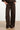 Donkerbruine Broek met Krijtstreep en Elastische Tailleband | Dark Brown