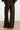 Donkerbruine Broek Met Krijtstreep En Elastische Tailleband | Dark Brown