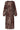 Doorgeknoopte Midi Jurk met Grafische Bloemenprint in Bruin en Crème | Brown - Sand
