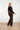 Flared Broek met Suèdelook in Donkerbruin | Dark Brown