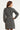 Strickkleid mit Wellenmuster | Schwarz - Hellgrau