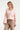 Gebreide Top met V-Hals en Strikdetail | Baby Pink