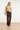 Gebreide Top met V-Hals en Strikdetail | Dark Sand