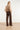 Gebreide Top met V-Hals en Strikdetail | Dark Sand