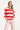 Gestreepte Knit Trui – Rood & Roze Colourblock | Red - Pink