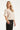 Gestreepte Top Met Ingeweven Structuur En Verstelbare Zoom | Off White - Black