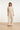 Gestreepte Wide Leg Broek Met Knoopdetail | Sand - Brown