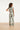 Groene Stretch Jumpsuit Met Bladprint En Ceintuur | Jade - Off White