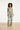 Groene Stretch Jumpsuit Met Bladprint En Ceintuur | Jade - Off White