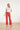 High-Waisted Wide Leg Jeans | Red
