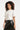 Ivoorkleurig T-shirt met Decoratieve Parels | Off White