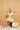 Jacquard Jurk met Tailleceintuur | Sand