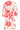Jurk Met Rode Bloemenprint In Comfortabele Travelstof | White - Red