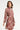 Vestido com estampado de folhas abstratas em Bordeaux | Bordeaux - Sand