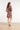 Jurk met Abstracte Bladeren Print in Bordeaux | Bordeaux - Sand