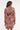 Jurk met Abstracte Bladeren Print in Bordeaux | Bordeaux - Sand