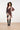 Jurk met Abstracte Print en Tailleceintuur | Brown - Muticolour