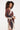 Jurk met Abstracte Print en Tailleceintuur | Brown - Muticolour