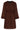 Jurk met V-hals, fringe structuur en tailleband | Brown