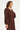 Jurk met V-hals, fringe structuur en tailleband | Brown