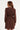 Jurk met V-hals, fringe structuur en tailleband | Brown