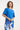 Kobaltblauwe Travel Top Met Korte Mouwen En Ronde Hals | Cobalt