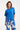 Kobaltblauwe Travel Top Met Korte Mouwen En Ronde Hals | Cobalt