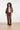 Kort Faux Leather Jack met Cape-look Silhouet | Brown