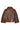 Kort Faux Leather Jack Met Cape-Look Silhouet | Brown