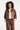 Kort Faux Leather Jack met Cape-look Silhouet | Brown