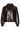 Kort Jack van Glanzend Faux Leather | Dark Brown