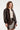 Kort Jack van Glanzend Faux Leather | Dark Brown