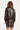 Kort Jack van Glanzend Faux Leather | Dark Brown