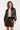 Kort Jack van Glanzend Faux Leather | Dark Brown