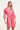 Korte Jurk Met Geborduurd Palmmotief En Ceintuur | Old Pink