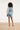 Lichtblauw Denim Look Gilet Met Ceintuur | Denim
