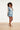 Lichtblauw Denim Look Gilet Met Ceintuur | Denim
