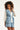 Lichtblauw Denim Look Gilet Met Ceintuur | Denim